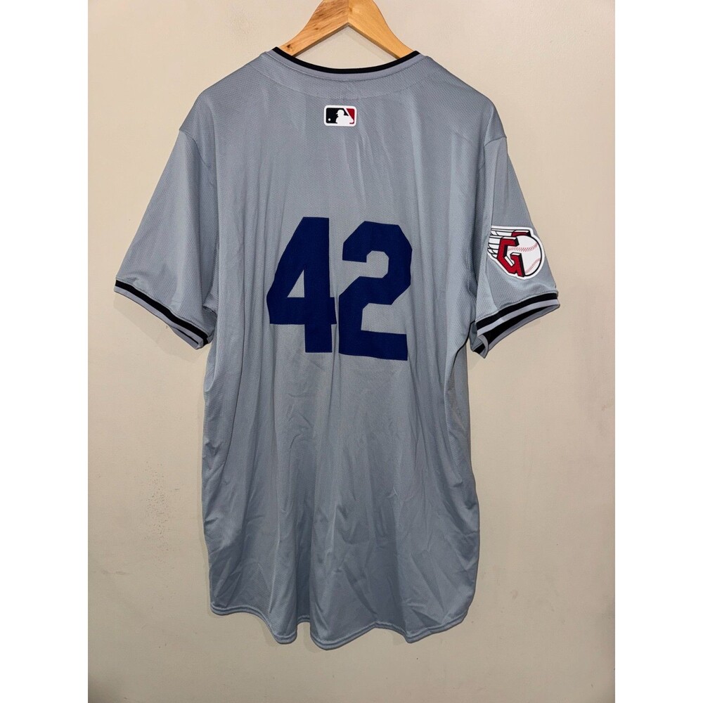 Nike MLB Cleveland Jackie Robinson Day Elite Jersey Team Issue Sz 48 Made In USA